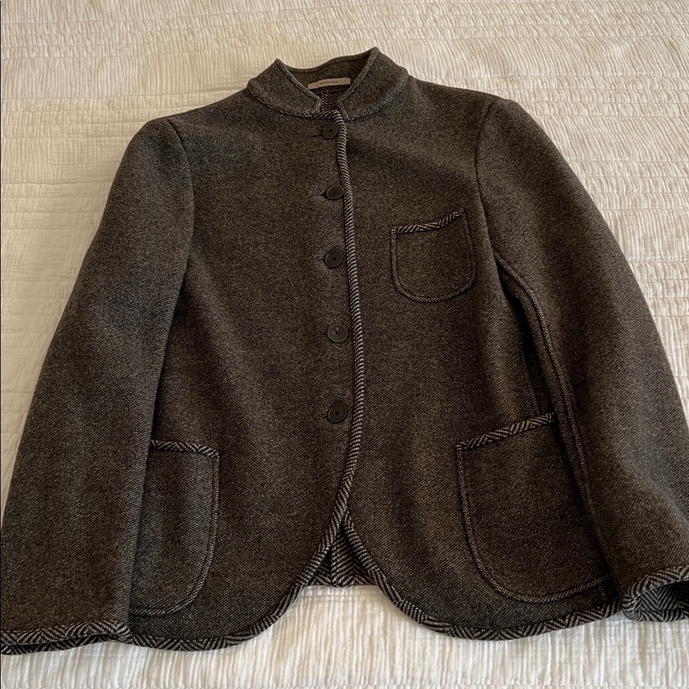 Boglioli Herringbone Gray Jacket IT size 42